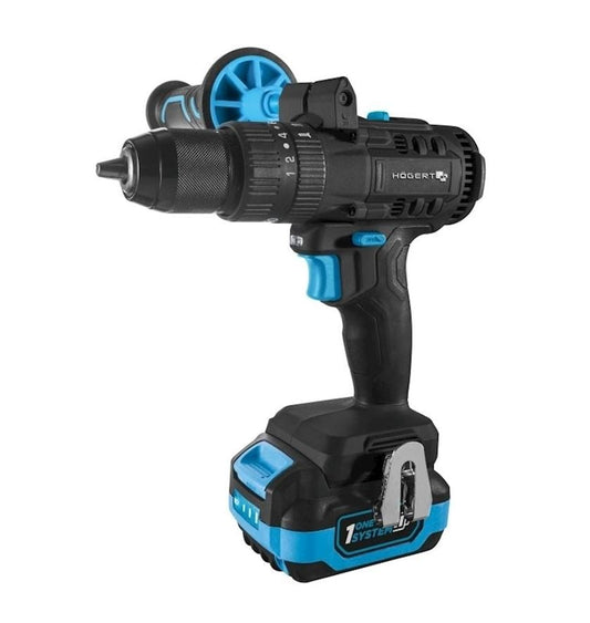 Аккумуляторная дрель Högert HT2E247-B14PD + аккумулятор 4Ач + зарядная станция 4А + кейс