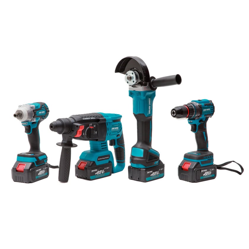 Набор электроинструментов Karpat 4-в-1 21В (бесщёточная дрель, перфоратор, шуруповерт, болгарка, аккумуляторный) - Karpat_9867