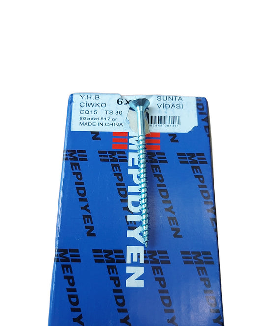 Шуруп Mepidieyn, 6x80 мм, 50 штук