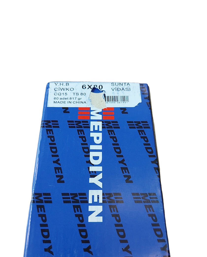 Шуруп Mepidieyn, 6x80 мм, 50 штук