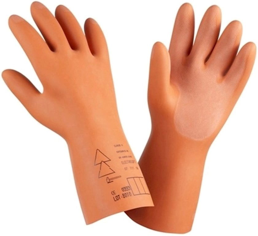 Диэлектрические перчатки Факел, латекс, оранжевые