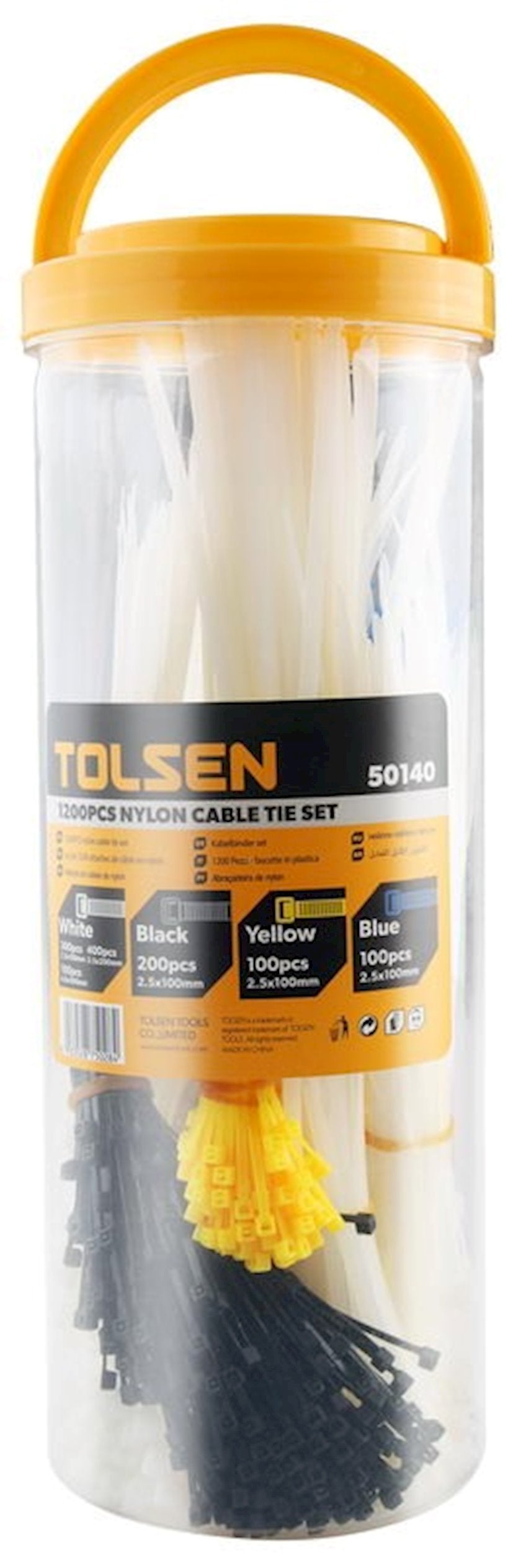 Набор хомутов Tolsen 50140, 1200 шт