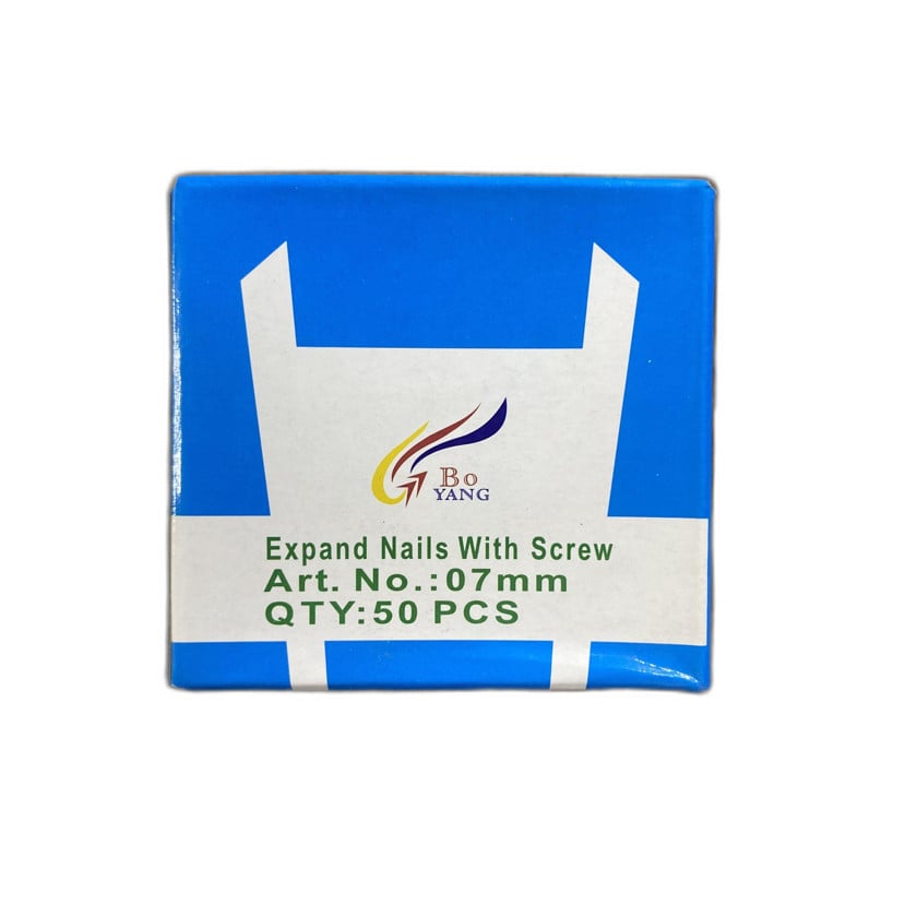 Дюбель Bo Yang распорный 7x38, пластик/металл, 50 шт