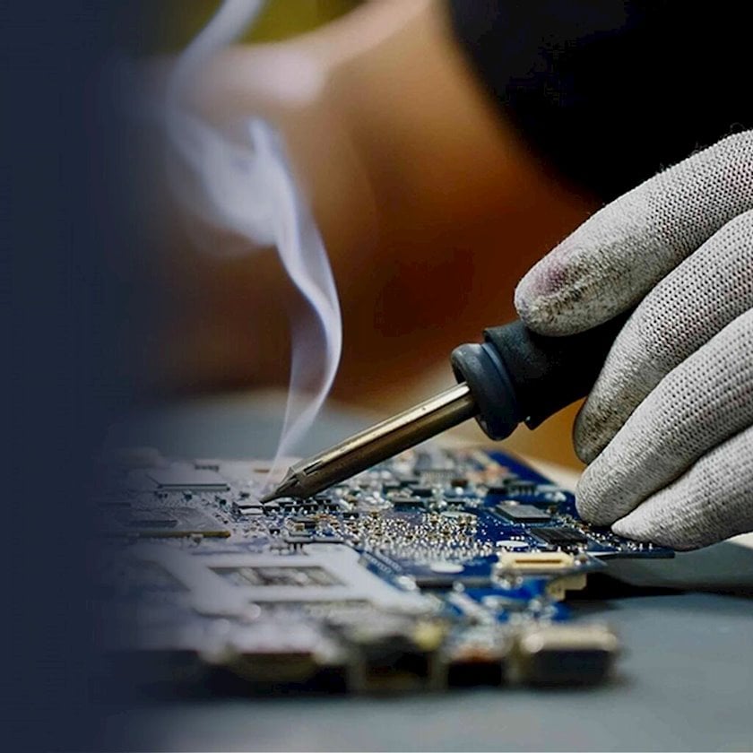 Антистатические перчатки Parrotias, размер L, белый/серый