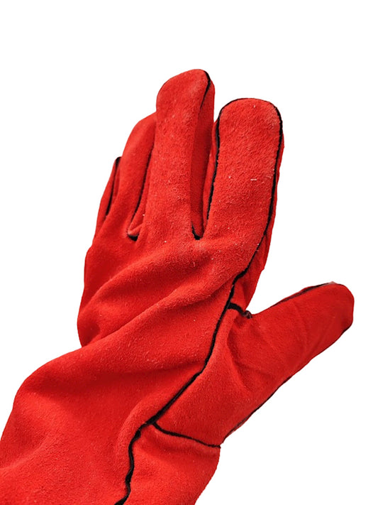 Кожаная сварочная перчатка Stellent, красный