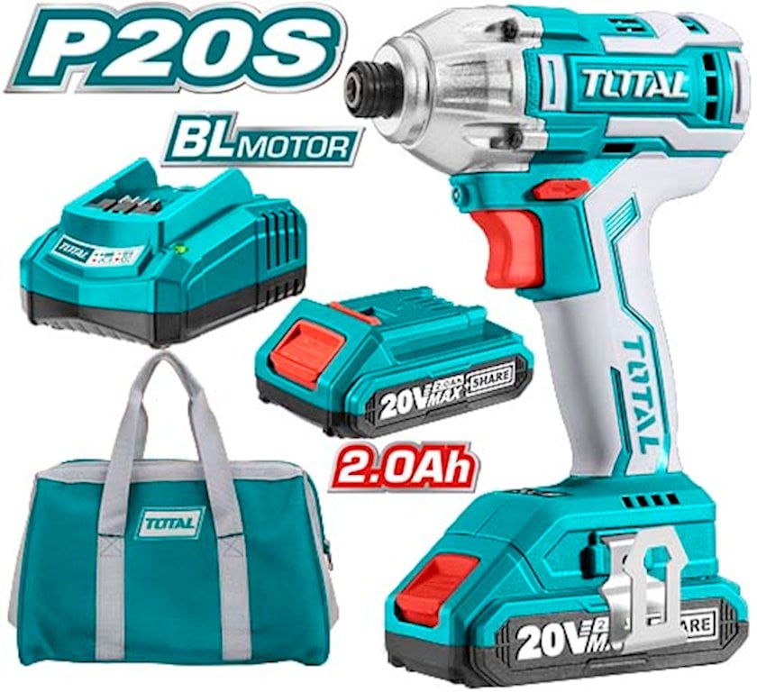 Аккумуляторная дрель-шуруповерт Total Tidli 20028, 20 В/2А/45Нм