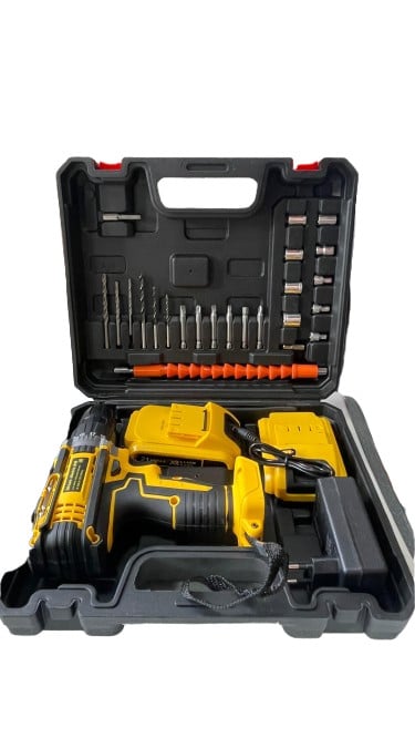Набор дрелей с аккумулятором, желтый