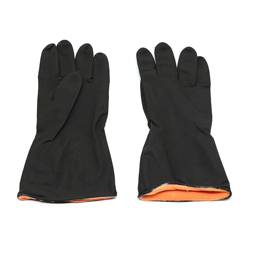 Рабочие перчатки TM.25021, резина/ткань, черные