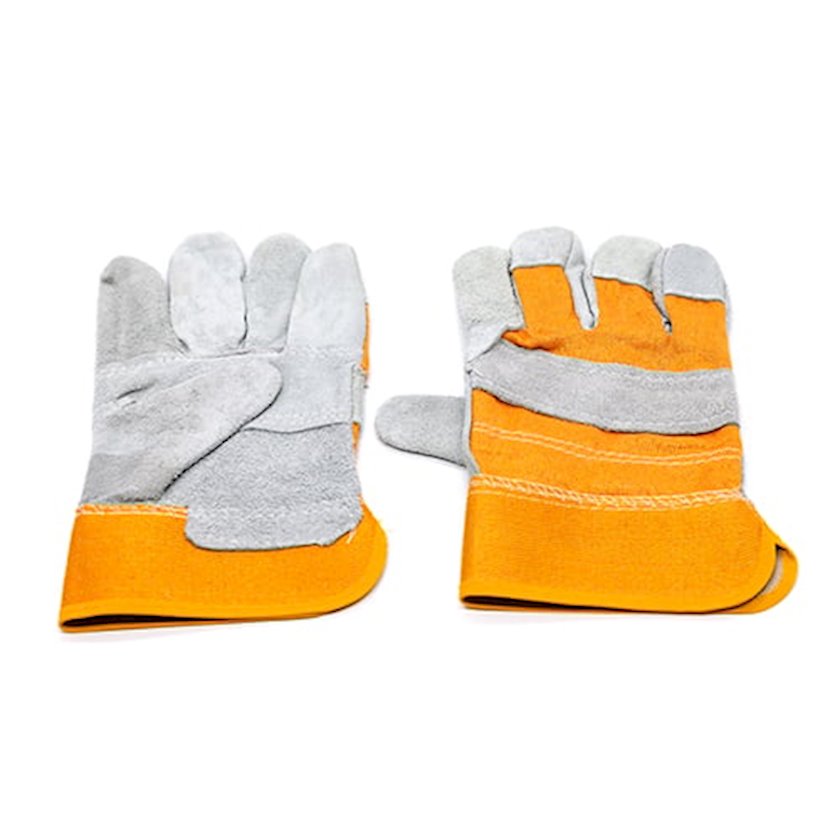 Рабочие перчатки TM.00991, телячья кожа, серые/желтые