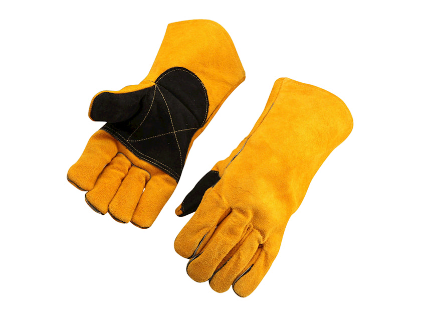 Перчатки защитные Tolsen 45026, кожа, черные/оранжевые