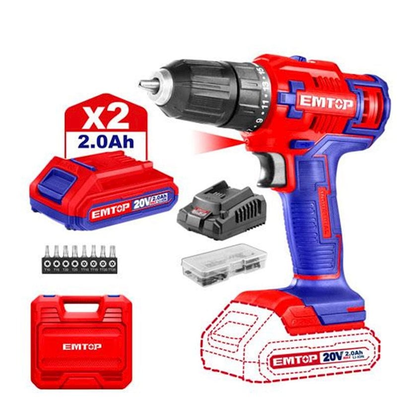 Дрель-шуруповерт Emtop ECDL200528
