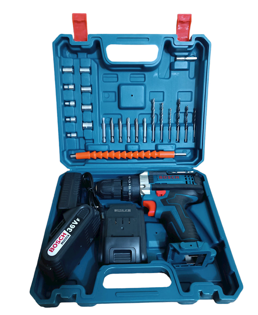 Дрель 36 V, синяя