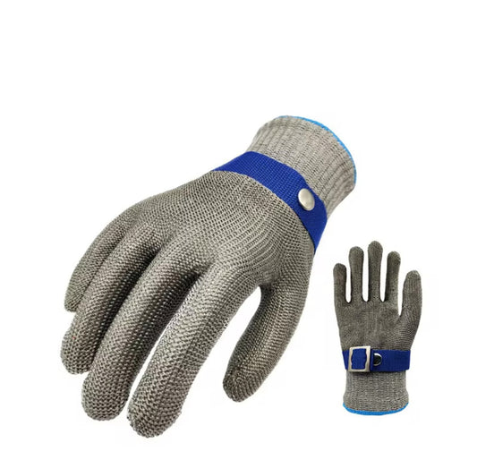 Перчатки хозяйственные Schwer ANSI A9, сетка из нержавеющей стали 316L, устойчивые к порезам, безопасны для пищевых продуктов - pure_95