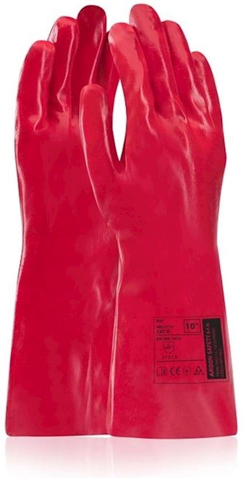 Перчатки Ardon Safety/Ray, полиэстер, красные, размер 10