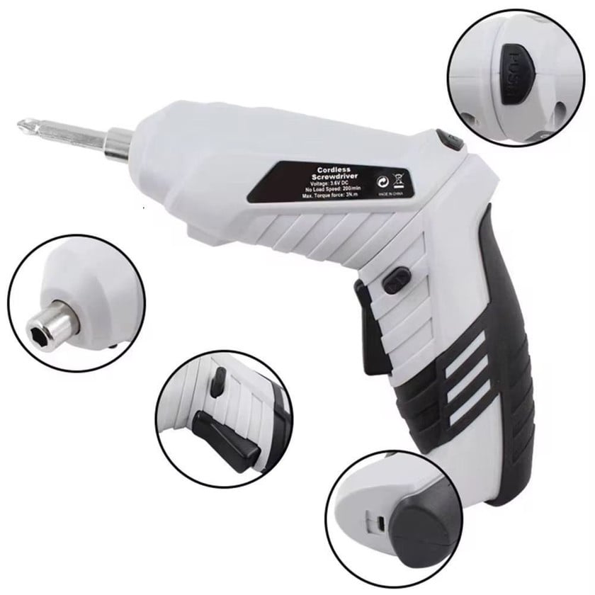 Flintronic Elektrikli Simsiz Tornavida Dəsti 3.6V/1300mAh 3.5Nm 25 Aksesuarlar USB Kabel LED İşıq - fan_49