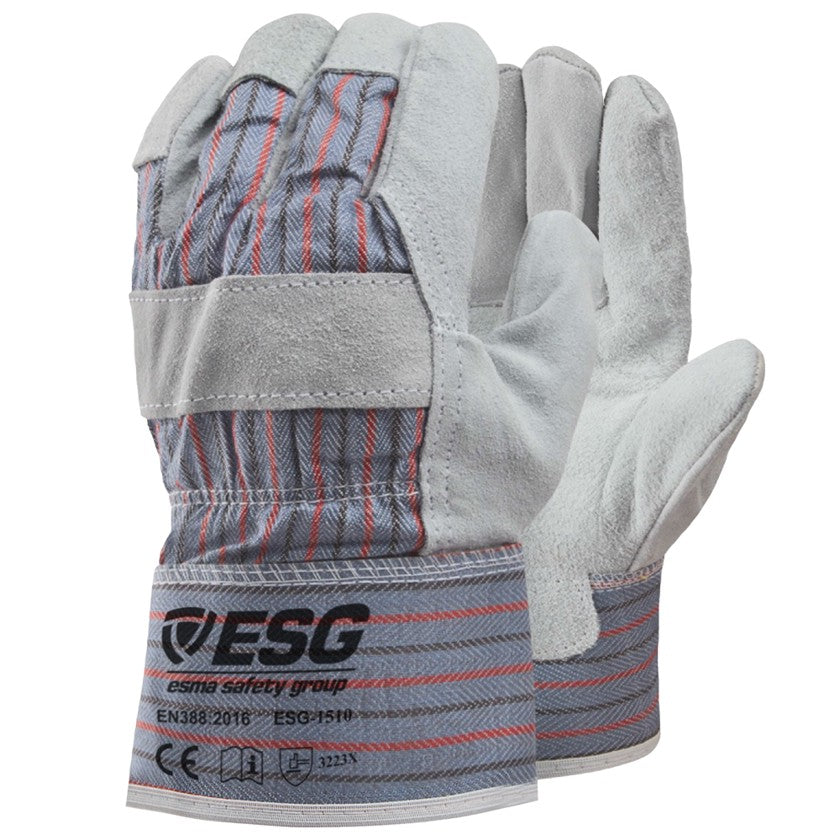 Перчатки монтажника, окрашенная кожа, цветные - ESG 1509/1510