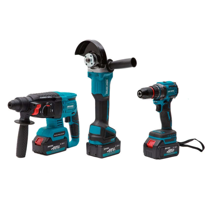 Набор инструментов Karpat комбинированный, аккумуляторный, 21В, 3 в 1, бесщеточная дрель/перфоратор/лобзик - Karpat_9863