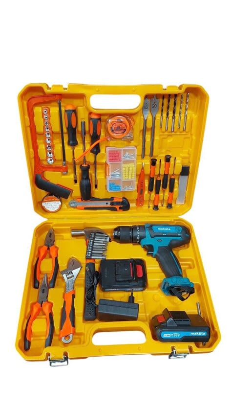 Аккумуляторная дрель и набор инструментов Makuta 198V-70T