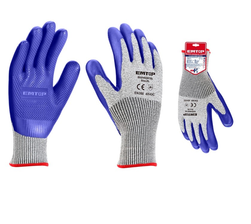 Защитные перчатки Emtop EXGV0301XL, размер XL