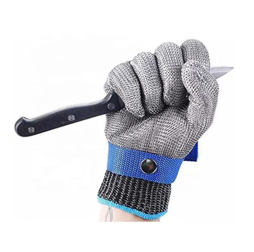 Перчатки хозяйственные Schwer ANSI A9, сетка из нержавеющей стали 316L, устойчивые к порезам, безопасны для пищевых продуктов - pure_95