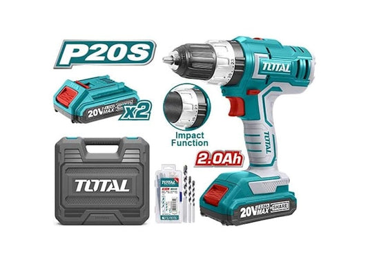 Аккумуляторная дрель-шуруповерт Total Tidli 20031, 20 В/2А/45Нм