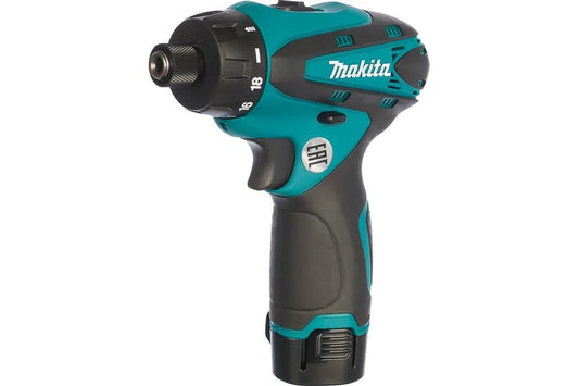 Дрель-шуруповерт Makita DF 030 DWE 10.8 В 24 Нм + 2 аккумулятора 1.3 Ач